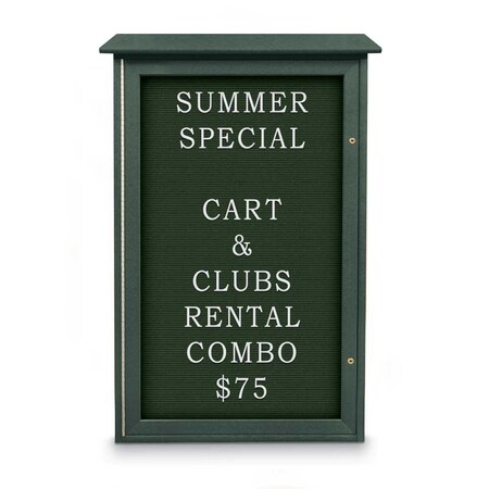 United Visual Products Indoor Enclosed Combo Board, 72"x36", White Frame/Green & Cinnabar UVCB7236W-GREEN-CINNABA